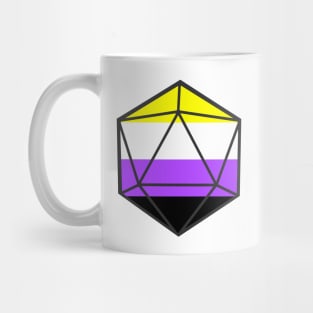 Nonbinary Pride d20 Mug